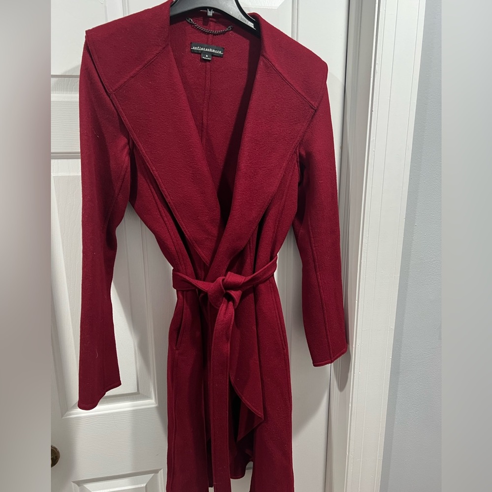 Sofia Cashmere - Belted Pea Coat